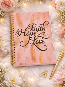 Hope, Faith, Love Journal, 50 Pages, Daily Focus
