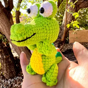 Crochet Amigurumi Alligator Crocodile Home Decor  - Unique Gift To Friends, Family, and Yourself - Handmade with Love