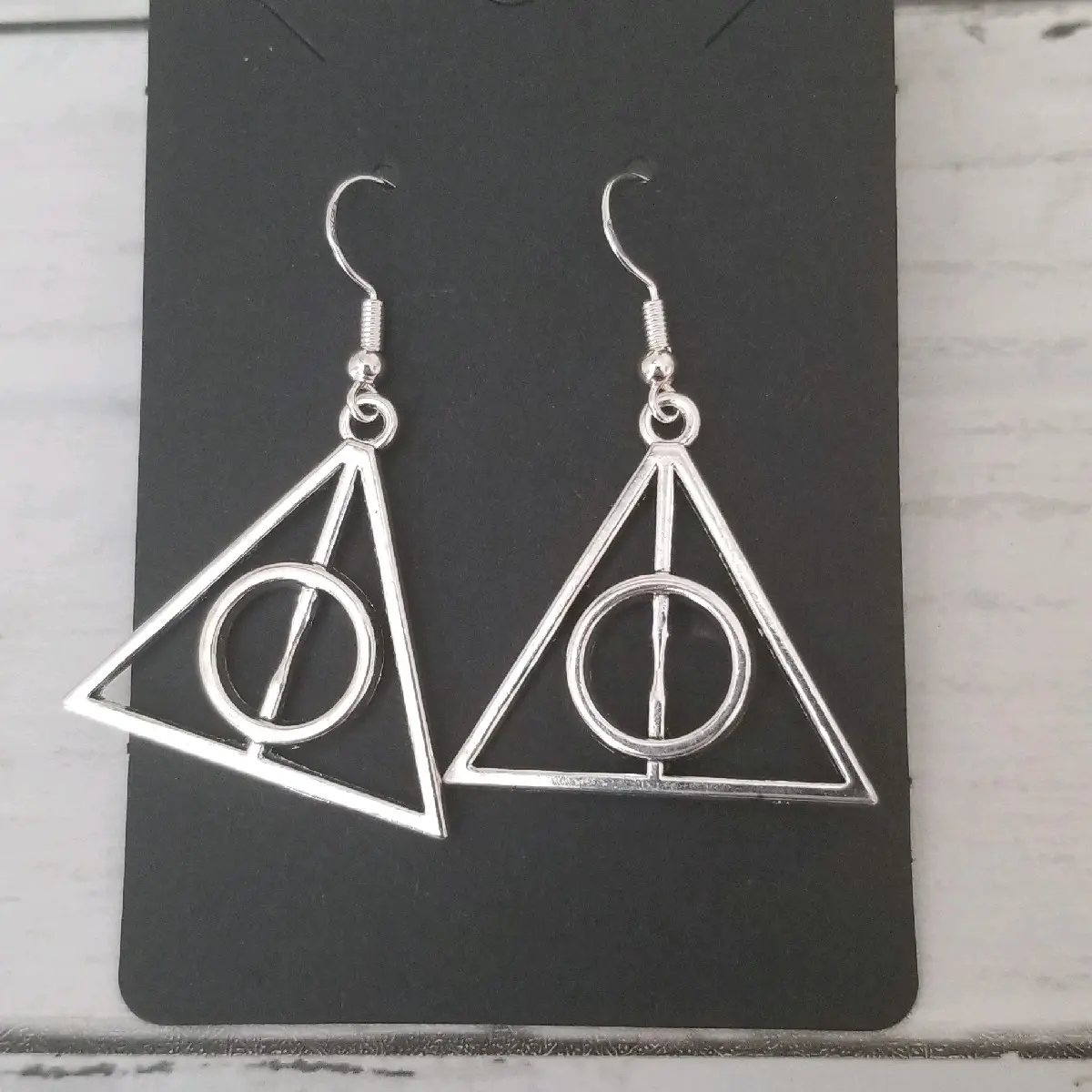 Deathly Hallows Drop Hook Earrings Plastic
