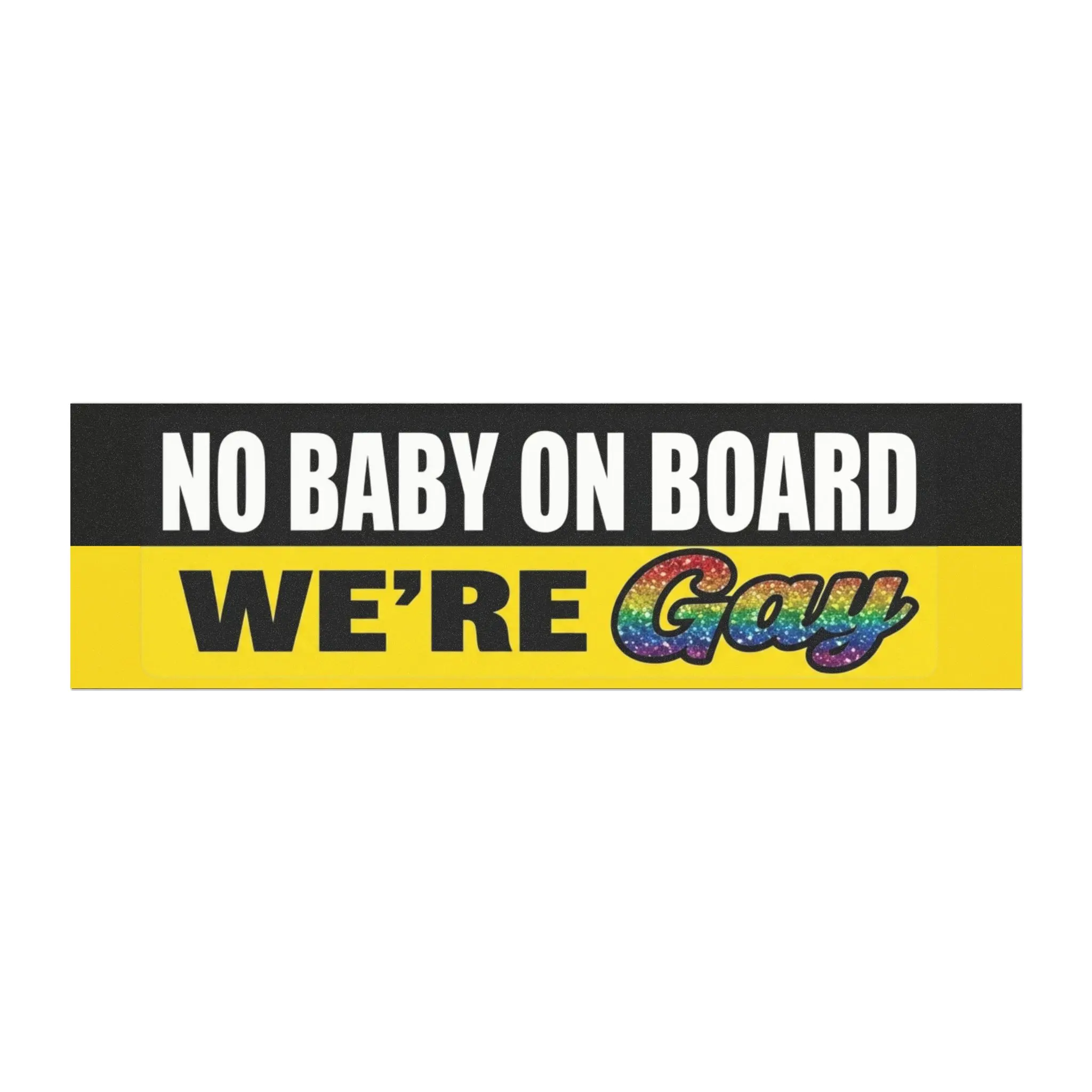 Baby On Board Funny Car Magnet | Pride Rainbow Decal 🌈✨