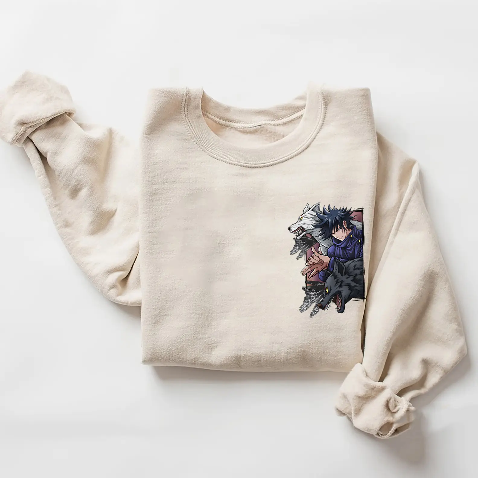 Megumi Fushiguro Divine Dogs Hand Sign Shirt, Anime Hoodie, Megumi Shirt, Anime Shirt, Gojo Shirt, Anime Lover Gift, Unisex Anime Cosplay Menswear Sweaters Tops Pullover