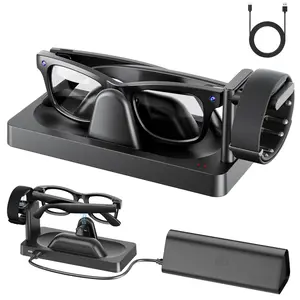 AOJAKI 3-in-1 Charging Dock for Meta Ray-Ban Display Smart Glasses & Meta Neural Band, Anti-Slip Charger Stand with LED Indicator USB Output