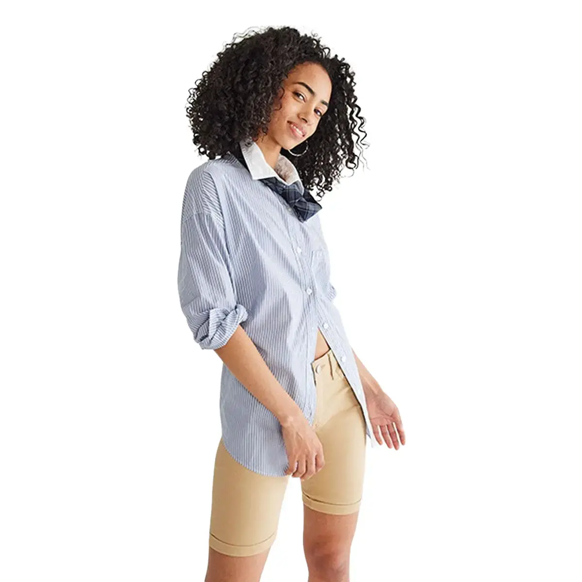 Women's Super Stretch Bermuda Shorts, Knee-Length Casual Bottom for Warm-Weather Everyday Wear, comfortable relaxed fit, tailored comfort, modern proportion, easy movement, sleek line