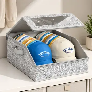 Large Stackable Hat Storage Boxes for Baseball Caps, Hat Organizer Rack, Wardrobe Organizer, Mens Gifts, Hats, Closet Storage, Space-Saving Organizer, Home Organization, Bedroom Storage, Shelf Organizer