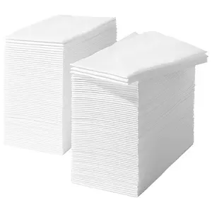 Disposable Dinner Napkins White 2-Ply, 16.5" x 14.5" Eight Fold, Soft Paper Napkins for Parties, Weddings, Bridal Showers, Cocktails & Bathrooms