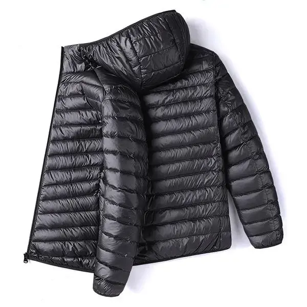 Men's autumn/winter warm, stylish hooded lightweight long-sleeved jacket Men's autumn/winter warm, stylish hooded lightweight long-sleeved jacket