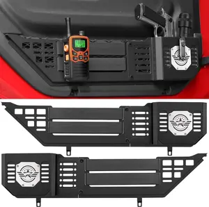 Front Door Storage Box for Jeep Wrangler & Gladiator JL JT 2018 2025 Heavy Duty Metal Organizer Fits Manual Power Seats 2PCS