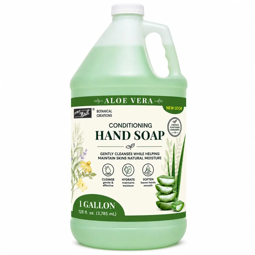 PRO NAIL Liquid Hand Soap Refill - Deeply Cleanses & Hydrates - Aloe Vera & Cherry - Bulk Size