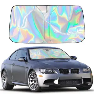 Laser Car Windshield Sun Shade | Reflector Sunshade Offers Ultimate Protection for Car Interior | Cool Reflective Sun Blocker Fits Sedan/SUVs, MPVs.