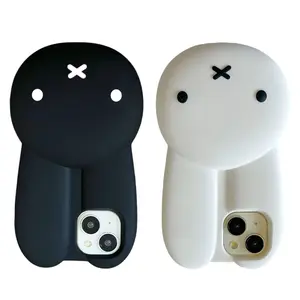 Cute Miffy Phone Case Silicone 17/16/15/14/13/12/11ProMax Kawaii Iphone Anti Drop Simple All Wrap Soft Case Gift Toy