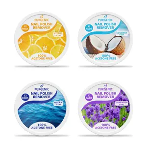 Nail Polish Remover Pads – 32 Count Lint-Free Pre-Soaked Wipes Each container, All Natural Ingredients, No Harsh Odor, Travel-Friendly Cuticle Pads