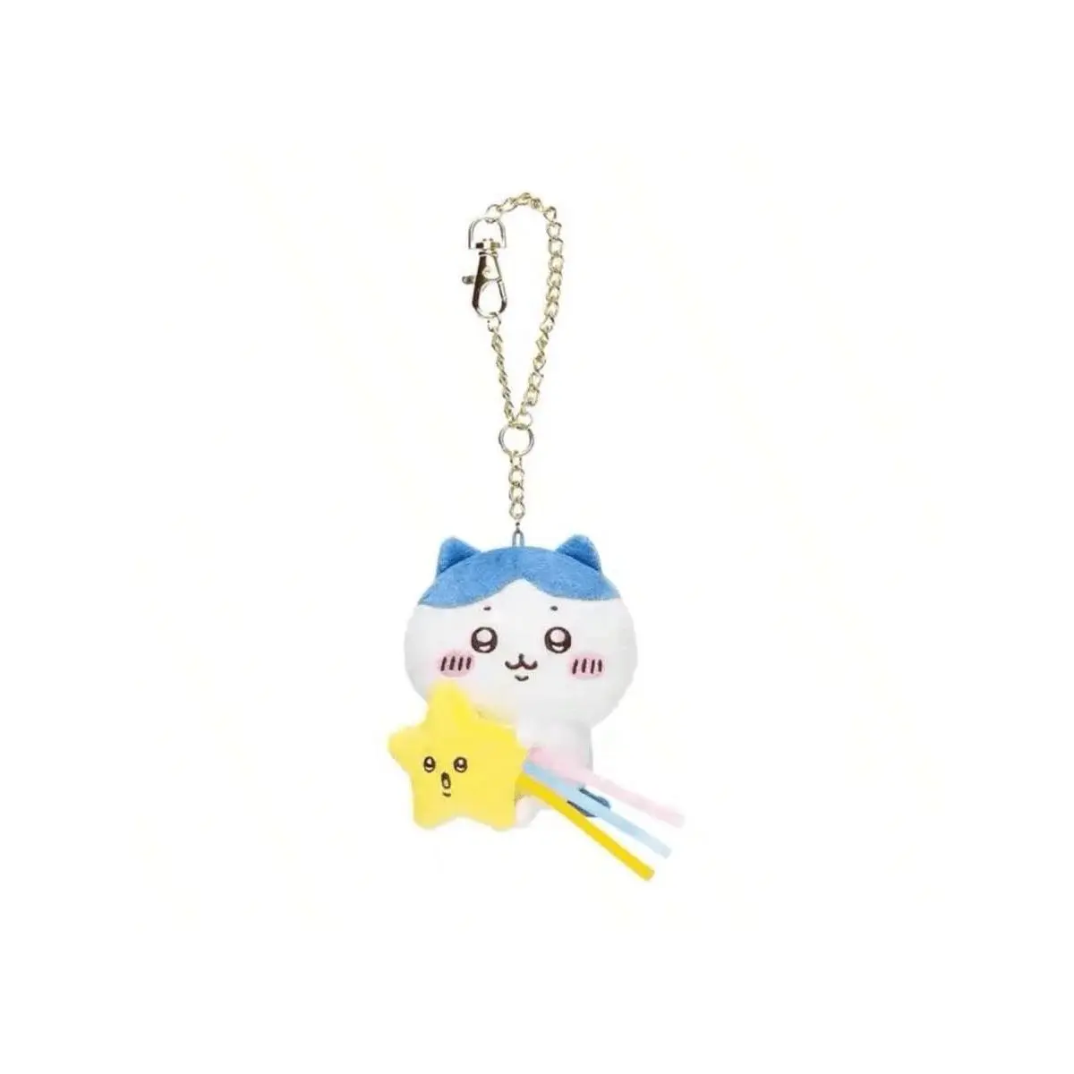 Chi-Ka-Wa 3Pcs Plush Fabric Doll Pendants, Star Hugging Series Hachiware USAGI Cute Cartoon Keychains, Stuffed Toy Accessories for Ages Over 12 Years