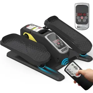 Under Desk Elliptical Machine, Electric Ellipse Leg Exerciser for Senior, Quiet and Compact Electric Seated Pedal for Home with Display Monitor, Remote Control and 12 Adjustable Speeds