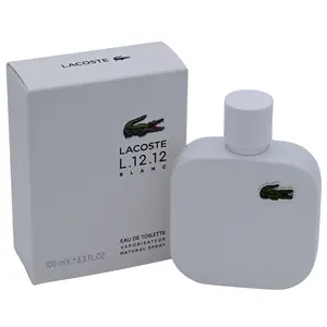 Eau de LACOSTE L.12.12 BLANC PURE WHITE cologne 3.4 / 3.3 oz edt men NEW IN BOX