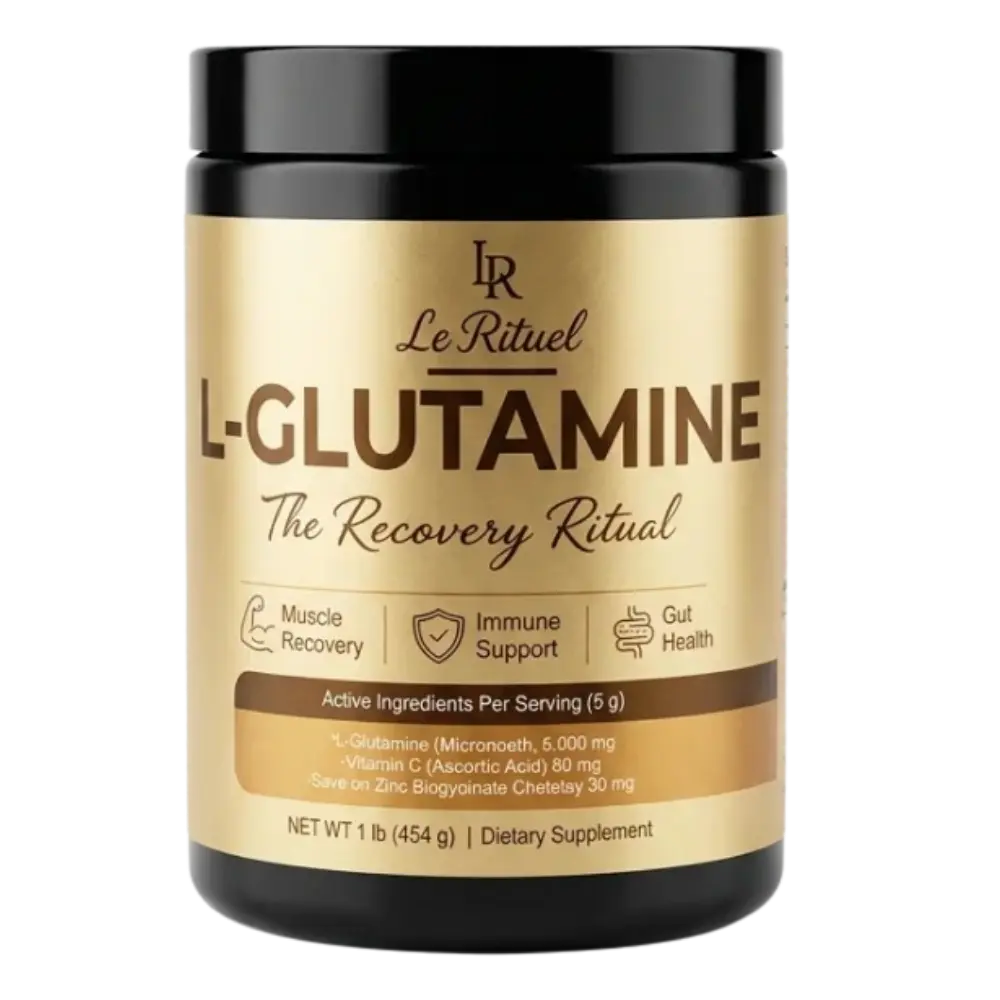 L-Glutamine Dietary Supplement, Vitamin-Infused Amino Acid Nutritional Supplement for Recovery Support