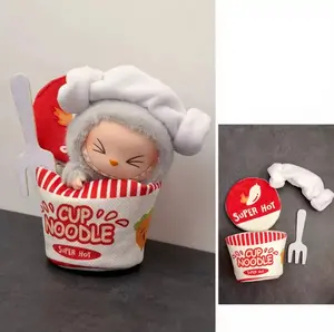 La-bubu's Instant Ramen Makeover: 4 Piece Set | Complete Cup Noodle Outfit (6.7") | Collector's Doll Accessories | Stuffed Animal FoodieStyle