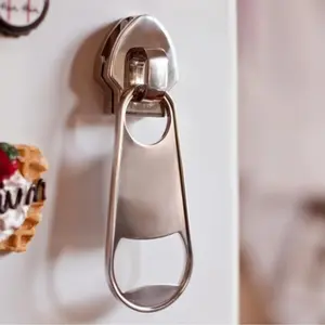 PrimPick 1pc, metal bottle opener, Side Bottle Opener, magnetic zipper bottle opener for beer, wine and juice, perfect for bars, pubs, clubs, restaurants and home use, summer beverage accessories and kitchenware