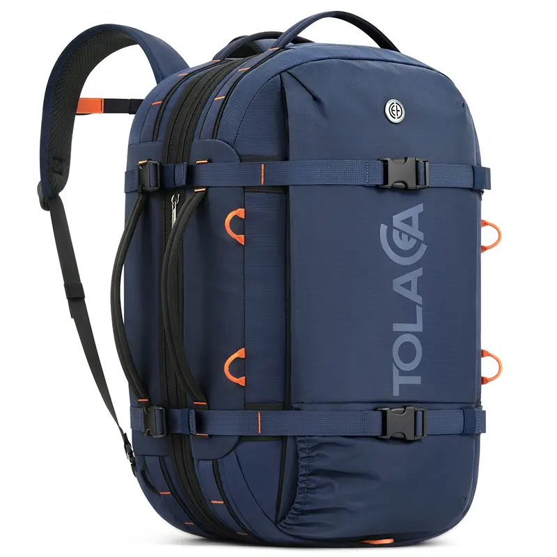 Tolaccea Synthetic Multi-Function Expandable Travel Laptop Backpack for Men - 40L-50L TSA Approved Business Luggage, 16-Inch Fit, Wet Dry Compartment, Convertible Rucksack Duffel, Tactical Everyday Carry On-the-Road Fathersday Gift