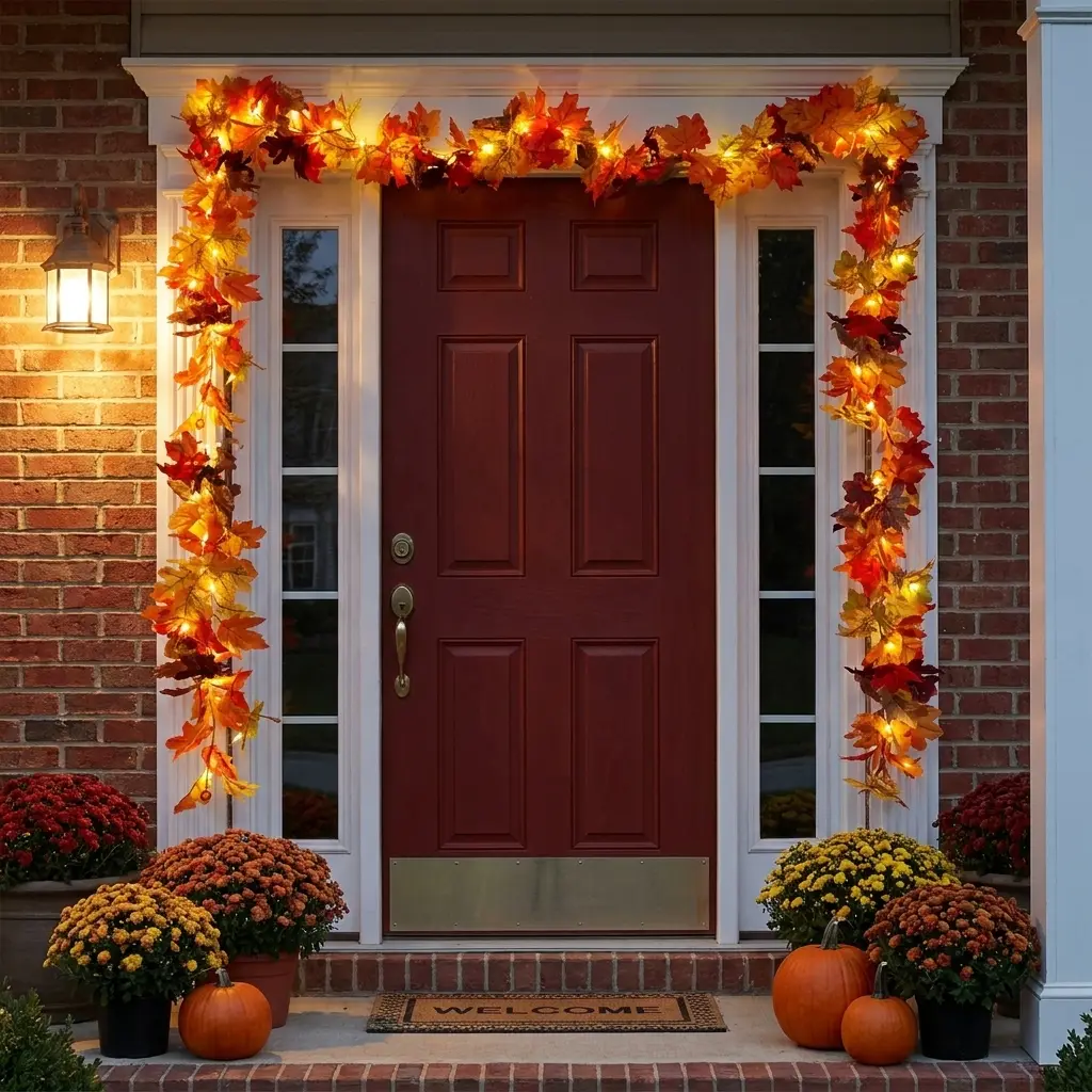 2 Pack Fall Decor Enlarged Maples Leaves Lights Total 11.48FT 40LED | Upgraded Material, Brighter & More Vivid Color, Fall Decorations for Home Battery Operated Autumn Garland Lights Waterproof Indoor Outdoor Halloween Thanksgiving Decorations