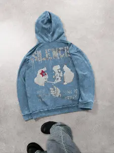 Men's Regular Fit Graphic Print Hoodie, Casual Comfy Hooded Sweatshirt for Daily Wear, Men's Clothes for Winter, Cotton