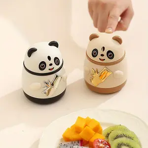New Panda Toothpick Holder, Creative Automatic Pop-Up Box, Cartoon National Trend Press Type Toothpick Jar Bottle, Christmas Best Gift