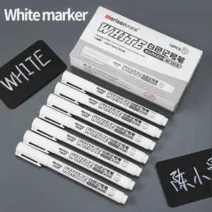 White Marker Pen, 12pcs Waterproof Marker Set, Oil-based Marker Pen, Marker Pen for Fabric, Wood, Leather, Ink Markers