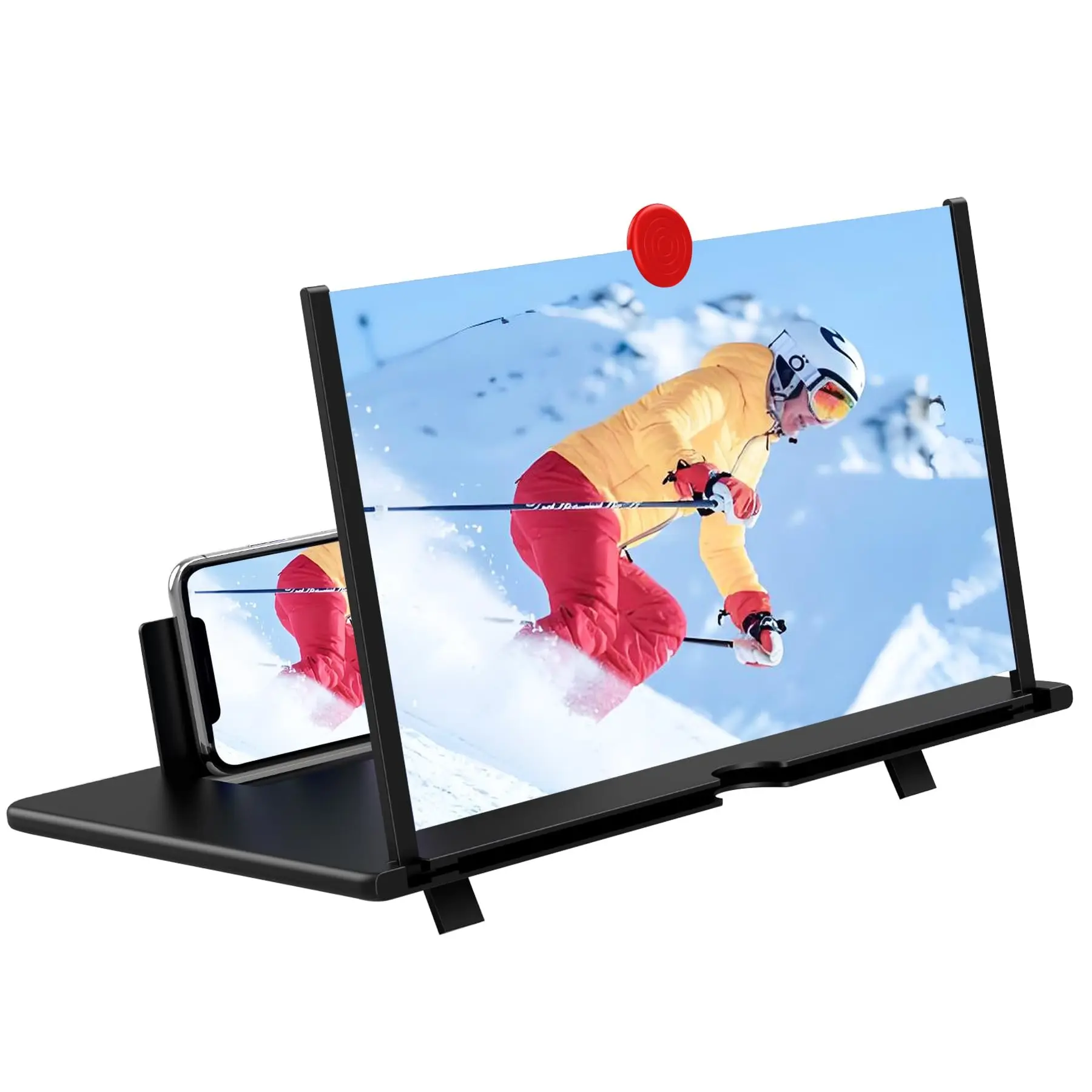 10 Inch Screen Magnifier with Foldable Universal Smartphone Holder Stand, Supports All Smartphones, Ideal for Movies and Games, Smartphone Accessories