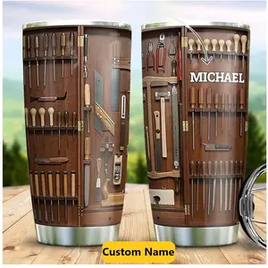 Personalized Carpenter Toolbox Tumbler, Mechanic Gift, Dad grandpa Gift, Technical Mug, Handyman Gift, Woodworking Carpenter, Repairman Gift