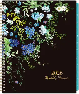 2026 Monthly Planner - 9'' x 11'', Large 12 Monthly Calendar/Planner 2026, Jan. 2026 - DEC. 2026, 2026 Calendar Planner with -wire Binding, Note Pages, Tabs, Inner Pocket, Thick Paper