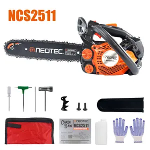 NEOTEC NCS2500/NCS2511 25.4CC 12" Gas Chainsaw, Lightweight 2-Stroke Handheld Chain Saw, Easy Start, One-Hand Operation, Portable Power for Tree Cutting & Branch Trimming