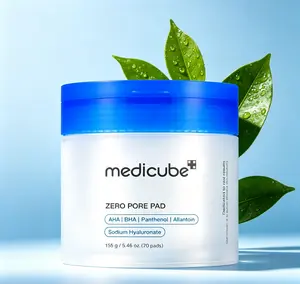 Medicube Zero Pore Pad 70 Count Dual AHA Lactic & 0.45% BHA Pads Gentle Exfoliator Refine Skin Texture Control Acne Pore Minimizer Korean Facial Care