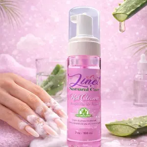 Linet Natural Care Nail Cleanser Espuma 7 oz 198 ml Alcohol Free for Clean & Prepare Nails