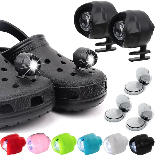 Crocs Compact Durable Functional Headlights - Easy-Attach Outdoor Sports Lighting Accessory for Hiking, Cycling