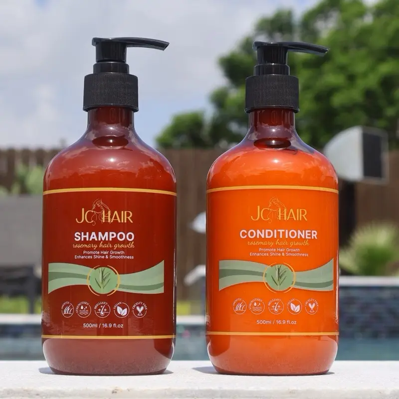 SHAMPOO and CONDITIONER JH ROMERO + 12 EXTRACTOS HECHO EN MÉXICO SCALP MASSAGER HAIR