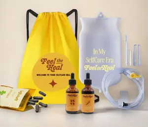 Feel the Heal Parasite Detox Kit | Complete Gut Cleanse Set with Parasite Drops, Biofilm Disrupter, Gut Binder & Reusable Silicone Enema Bag