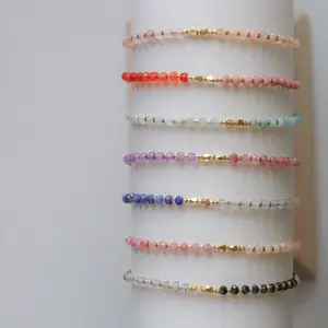 Minimalist Crystal bracelet dainty natural gemstone bracelet | dainty anklet | gift for friends | friendship bracelet | beaded bracelet | yoga bracelet | healing crystal | spiritual protection Daily