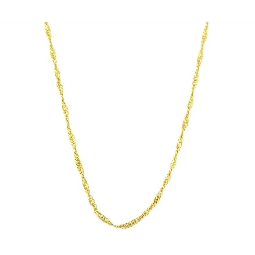 10k Yellow Gold Singapore Chain Necklace (18 inches) 10k Yellow Gold Singapore Chain Necklace (18 inches)