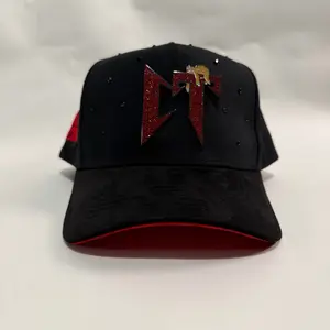 Premium Quality Caps’fans CT  Cristals black with red