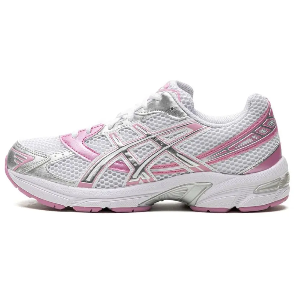 Women's ASICS Gel-1130 Low Top Casual Sneakers - White, Pure Silver, Pink, Stylish, Comfortable, Model 1202A507-100