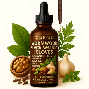 Wormwood, Black Walnut & Clove Drops – 60ml, 30-Day Supply | Supports Metabolism & Energy | With Garlic, Wormwood & Botanical Extracts