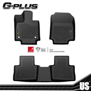 G-PLUS Floor Mats 3PCS, Fit for Toyota RAV4 2019-2024 2025 (Include Hybrid), All Weather Protection TPE Floor Liners,1st & 2nd Row Car Mats