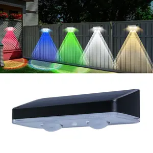 Colorful Solar Double-headed Outdoor Wall Lamp, 7 Colors Light and 2 Lighting Modes, Easy to Install, Solar-powered Ambient Light Suitable for Terrace, Fence, Patio and Garden, Outdoor Decorative Light, Patio Lights, Waterproof Solar Light