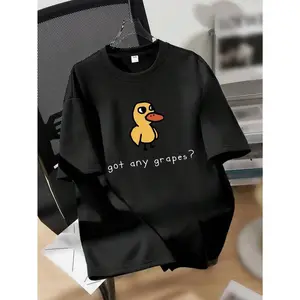 Teen Girl Cartoon Duck And Slogan Print Graphic Tees For Girl Short Sleeve T Shirts,Teen Girl's Summer Tops Crewneck Shirt Blouse. camisetas basicas ropa mujer Vintage Merry Christmas T-Shirt stepbrothers elegant holiday style floral tee bow coquette