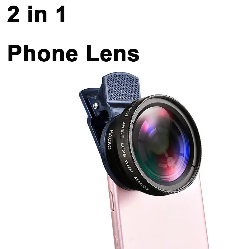 12X Macro Cell Phone Lens HD Camera Lens 0.45X Super Angle for iPhone 13 12 11 Pro MAX Samsung Xiaomi Huawei Mobile Phone Camera Lens Smartphone Camera Accessories