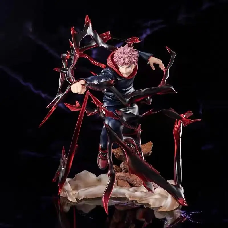 19cm Jujutsu Kaisen Itadori Yuji black flash action figure collection toys Christmas gift doll with box