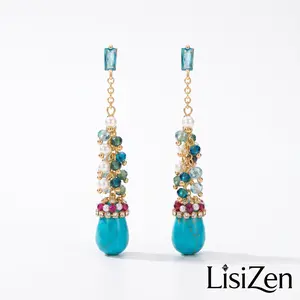 LisiZen 2026 Bohemian Handmade Long Tassel Earrings, Hypoallergenic Ethnic Style Dangle Earrings DZEH6132