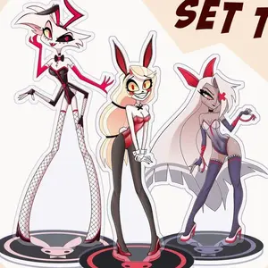 Hazbin Hotel Bunny Standees Large Size - Double Sided Acrylic - Set 1 (Made to order)