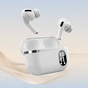 Fluffdrip T01 Wireless Bluetooth 5.4 Earbuds with LED Digital Display - Leather-feel Texture Charging Case, Universal for iPhone & Android