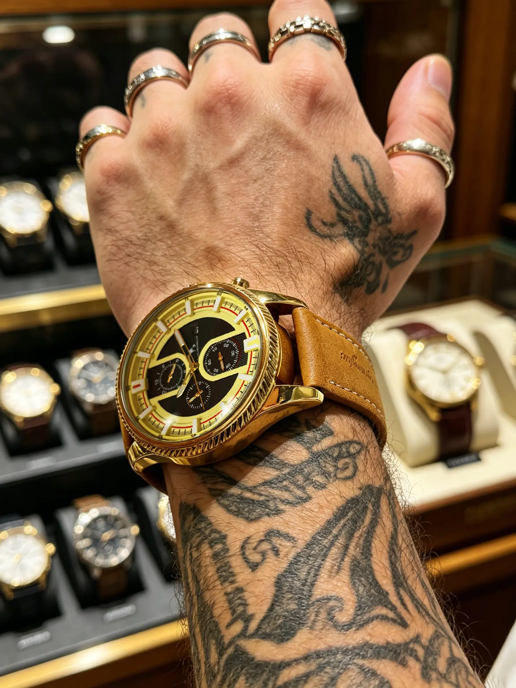 Automatic Men's Mechanical Watch, Vintage Chronograph, Multi-Function, Gift Box, Elegant Classical Men's Gift Accessory, Analog Mechanical Watches, Boxed Watches
