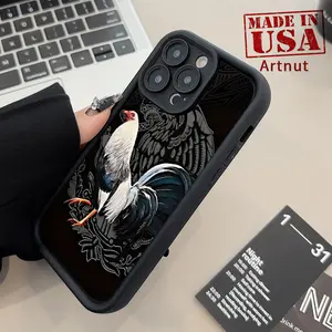 Majestic Rooster Pattern Phone Case for iPhone 16 15 14 Pro Max 13 12 11 XR E XS Plus Shockproof Full Camera Protection Durable slim Silicone Cover